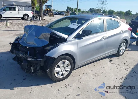 2016 Hyundai Elantra Se из США, поврежденный, VIN 5NPDH4AE2GH755353